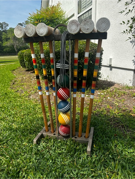 forster Other - Classic Multi-Color Wooden Croquet Set